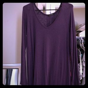Purple long sleeve top